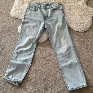 Zara acid wash mom jeans